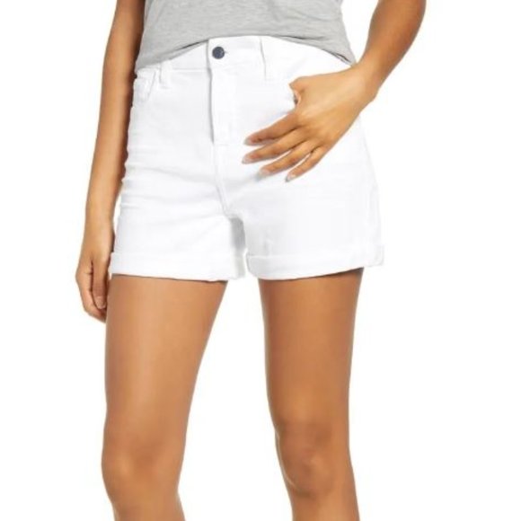 Joe's Jeans White Jean Shorts Hemmed - Picture 1 of 5